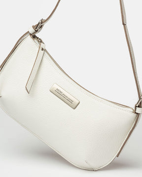 Cartera al hombro Mia en cuero graneado