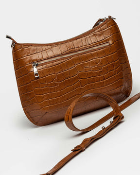 Bandolera Mia en cuero croco