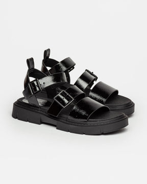 Sandalia media Nina en efecto cuero