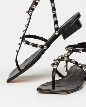 Sandalia baja Aurora en cuero liso